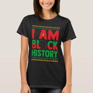 Camiseta Eu Sou História Negra Celebre o Mês Afro Caribenho