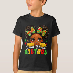 Camiseta Eu Sou História Negra Crianças Meninas Mulheres Hi