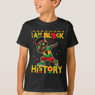 Camiseta Eu Sou História Negra Crianças Meninos Homens Mês