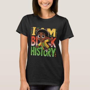 Camiseta Eu Sou História Negra Crianças Meninos Mês da Hist