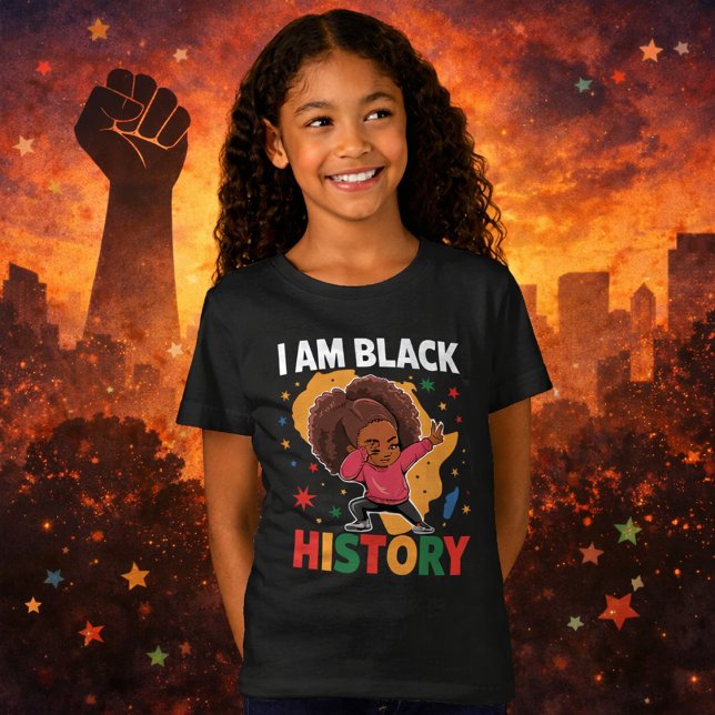 Camiseta Eu Sou História Negra – Empoderamento Jovem Confia (Criador carregado)