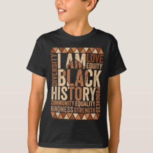 Camiseta Eu Sou História Negra História Afro-Americana Negr