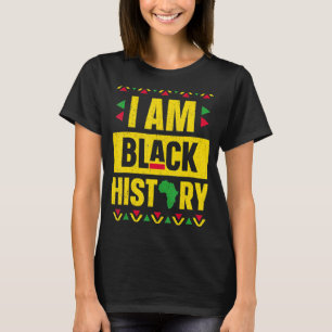 Camiseta Eu Sou História Negra Mês Negro Africano Americano