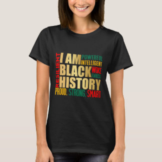 Camiseta Eu Sou História Negra Mês Orgulho Africano America