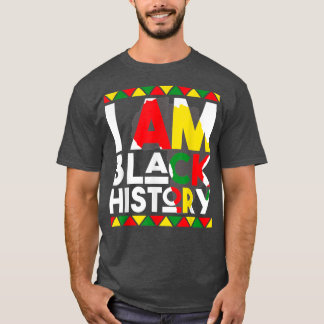 Camiseta Eu Sou História Negra Mês Orgulho Africano America