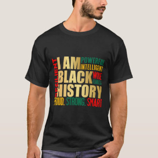 Camiseta Eu Sou História Negra Mês Orgulho Africano America