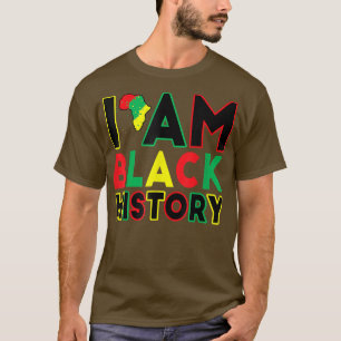 Camiseta Eu Sou História Negra Mês Orgulho Africano America