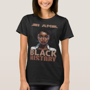 Camiseta Eu sou história negra Mulheres Meninas História Ne