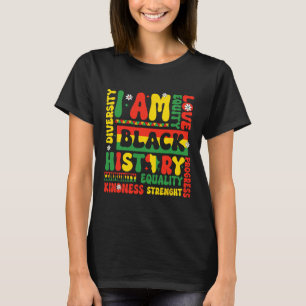 Camiseta Eu Sou História Negra Presente do Mês da História