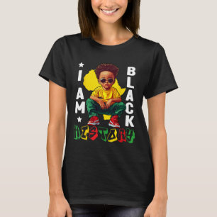 Camiseta Eu Sou História Negra Rei Negro Sungles Crianças I