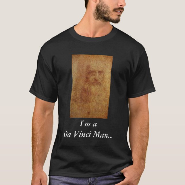 Camiseta Eu sou homem do aDa Vinci… Necessidade eu digo (Frente)