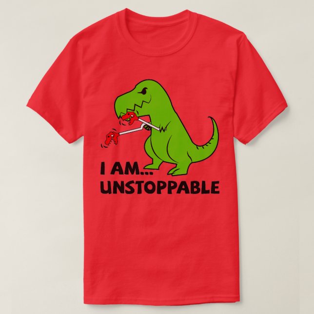 Camiseta Eu Sou Imparável T Rex (Frente do Design)