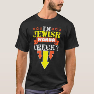 Camiseta Eu sou judeu quer verificar a circuncisão Hanukkah