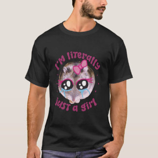 Camiseta eu sou literalmente apenas uma menina triste hamst