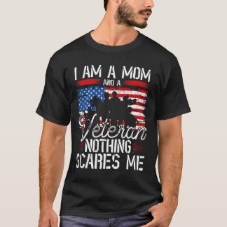Camiseta Eu Sou Mãe E Veterano Nada Me Assusta Veterano
