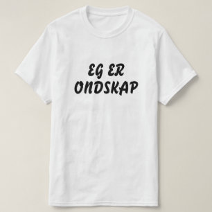 Camiseta Eu sou malice em cinzas norueguesas