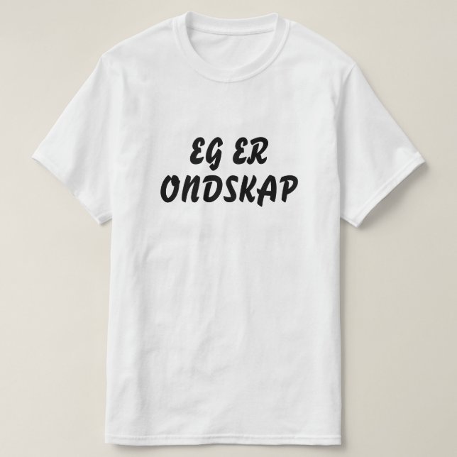 Camiseta Eu sou malice em cinzas norueguesas (Frente do Design)