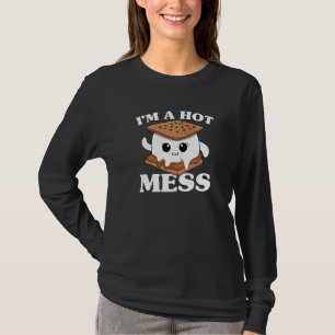 Camiseta Eu Sou Malvados Marshmallows Fofos Acampando Smore