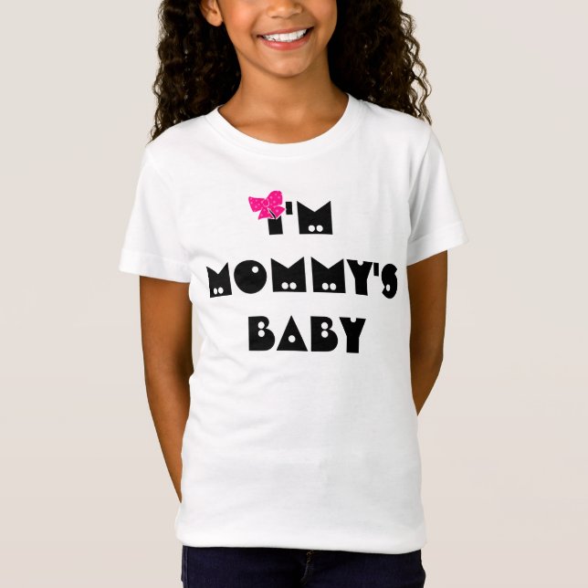 Camiseta "Eu sou Mamãe, bebê" (arco rosa) (Frente)