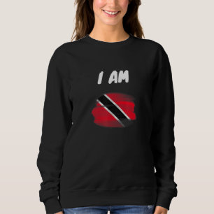 Camiseta Eu Sou Mapa da Bandeira de Trinidad e Tobago Orgul