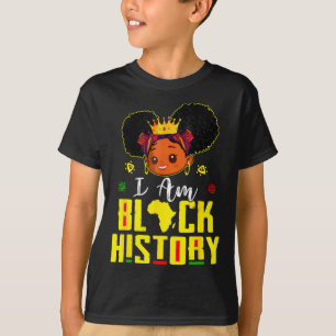 Camiseta Eu Sou Mês da História Negra Adolescentes Crianças