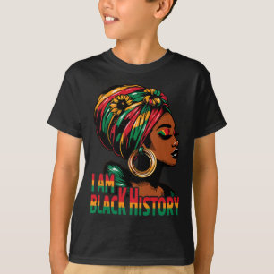 Camiseta Eu Sou Mês da História Negra Afro-Americano Junete