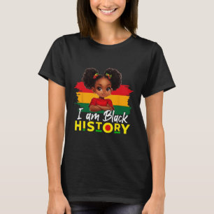 Camiseta Eu Sou Mês da História Negra Afro-Americano Negro