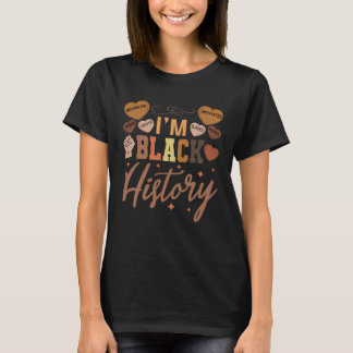 Camiseta Eu Sou Mês da História Negra Feminina Melanina Afr