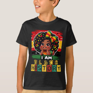 Camiseta Eu Sou Mês da História Negra Melanina Preta Menina