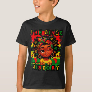 Camiseta Eu Sou Mês da História Negra Meninos Meninas Melan