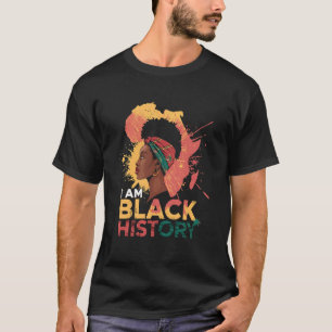 Camiseta Eu Sou Mês da História Negra Mulheres Meninas Afro