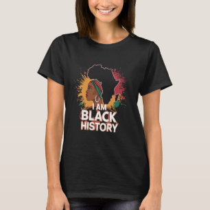 Camiseta Eu Sou Mês da História Negra Mulheres Meninas Afro