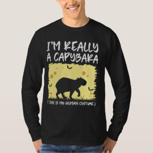Camiseta Eu sou mesmo uma Capybara Esta é a minha fantasia 