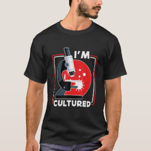 Camiseta Eu sou Microrganismo Cultivado Microscópio Laborat