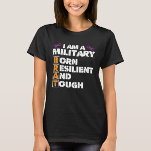 Camiseta Eu Sou Militar Mês BRAT Da Criança Militar