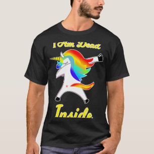 Camiseta Eu Sou Morto Dentro Dabbing Unicorn Dab
