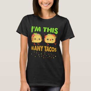 Camiseta Eu Sou Muitos Tacos No Segundo Aniversário Cinco D