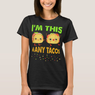 Camiseta Eu sou muitos tacos no segundo aniversário Cinco n