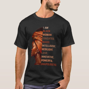 Camiseta Eu Sou Mulher Negra Educada Mágica Inteligente Mel