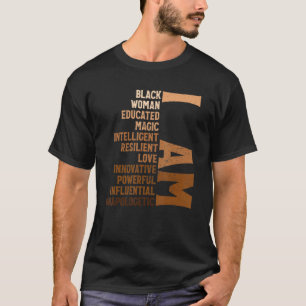 Camiseta Eu Sou Mulher Negra Mês da História Negra Negra Ed