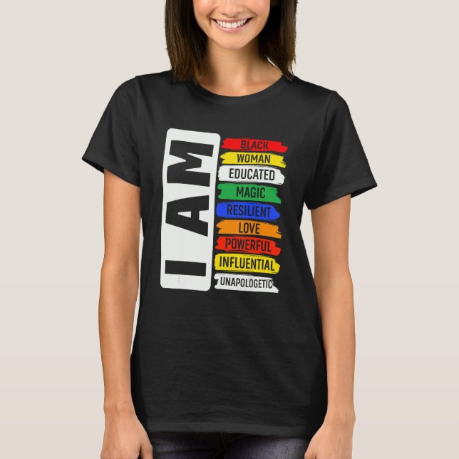 Camiseta Eu Sou Mulher Negra Mês da História Negra Sem Desc (Frente)