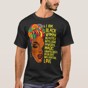 Camiseta Eu sou negra Melanin afro-americana BHM Afro
