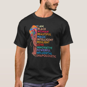 Camiseta Eu sou negra negra africana negra da América