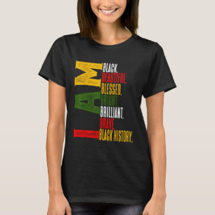 Camiseta Eu sou negro História africana Americana sem descu