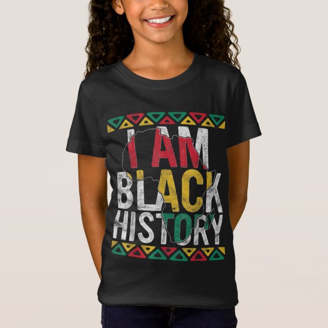 Camiseta Eu sou negro História negra Orgulho negro presente (Frente)