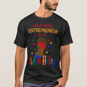 Camiseta Eu sou negro histórico mês orgulhoso empresário ne