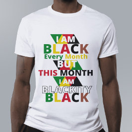 Camiseta Eu sou negro, mas este mês sou negro