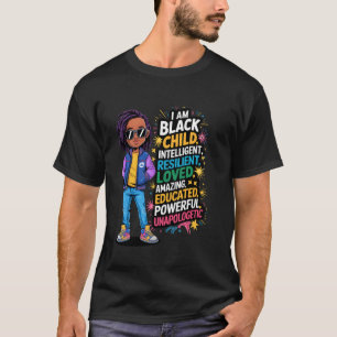 Camiseta Eu Sou Negro Mês da História Infantil Afro-America