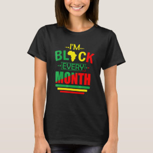 Camiseta Eu sou negro todos os meses da história negra afri
