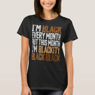 Camiseta Eu sou negro todos os meses negro História negra M